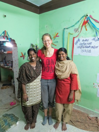 Met Libia en Angel, in hun huis in de sloppen