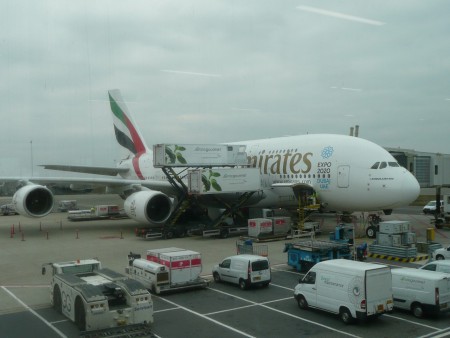 Vliegtuig A'dam-Dubai