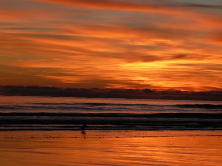 Zonsopgang op het strand